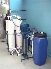 Установка обратного осмоса для подготовки бутылированной воды, 2,5 м3/час Бусиновский мясокомбинат, 2004 г.